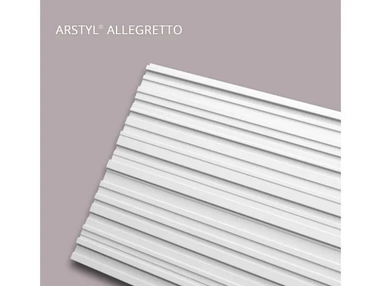 NOEL & MARQUET NMC ALLEGRETTO ARSTYL 3D Wandpaneel Akustikpaneel 2 m 200 cm x 1,4 cm x 30 cm Weiß