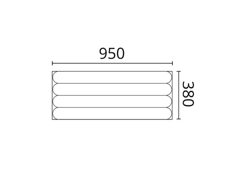 NOEL & MARQUET NMC ARC S ARSTYL Wandpaneel Wandvertäfelung Akustikpaneel 0,36 m2 95 cm x 1,45 cm x 38 cm Weiß