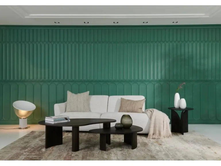 NOEL & MARQUET NMC ARC S ARSTYL Wandpaneel Wandvertäfelung Akustikpaneel 0,36 m2 95 cm x 1,45 cm x 38 cm Weiß