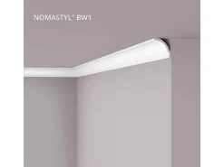 NOEL & MARQUET NMC BW1 NOMASTYL Eckleiste Zierleiste Stuckleiste 2 m 200 cm x 6 cm x 6,5 cm Weiß