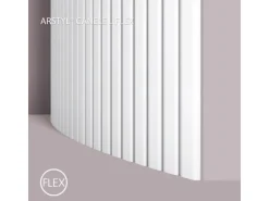 NOEL & MARQUET NMC CANELÉ L FLEX ARSTYL Flexibles Wandpaneel Akustikpaneel 2 m 200 cm x 1,45 cm x 30 cm Weiß