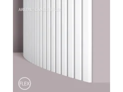 NOEL & MARQUET NMC CANELÉ S FLEX ARSTYL Flexibles Wandpaneel Akustikpaneel 2 m 200 cm x 1,45 cm x 30 cm Weiß