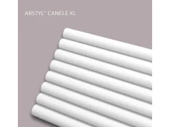 NOEL & MARQUET NMC CANELÉ XL ARSTYL 3D Wandpaneel Akustikpaneel Stuckleiste 2 m 200 cm x 2,4 cm x 30 cm Weiß