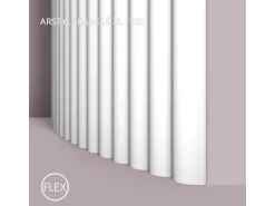 NOEL & MARQUET NMC CANELÉ XL FLEX ARSTYL 3D Wandpaneel Wandverkleidung 2 m 200 cm x 2,4 cm x 29,5 cm Weiß