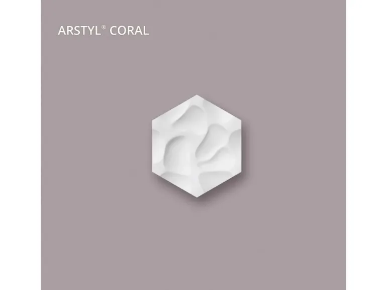 NOEL & MARQUET NMC CORAL ARSTYL 3D Wandpaneel Wandpaneel Zierelement 38 cm x 32,9 cm x 2,5 cm Weiß