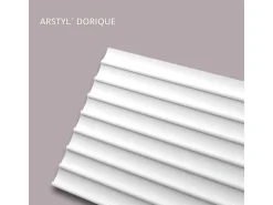 NOEL & MARQUET NMC DORIQUE ARSTYL 3D Wandpaneel Stuckleiste Zierelement 2 m 200 cm x 1,45 cm x 30 cm Weiß