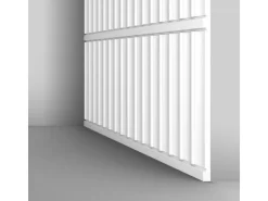 NOEL & MARQUET NMC DORIQUE ARSTYL 3D Wandpaneel Stuckleiste Zierelement 2 m 200 cm x 1,45 cm x 30 cm Weiß