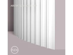 NOEL & MARQUET NMC DORIQUE FLEX ARSTYL 3D Wandpaneel Akustikpaneel Stuckleiste 2 m 200 cm x 1,5 cm x 29,5 cm Weiß