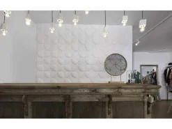 NOEL & MARQUET NMC FLOWER ARSTYL 3D Wandpaneel Wandpaneel Zierelement 113,5 cm x 2,8 cm x 38 cm Weiß