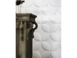 NOEL & MARQUET NMC FLOWER ARSTYL 3D Wandpaneel Wandpaneel Zierelement 113,5 cm x 2,8 cm x 38 cm Weiß