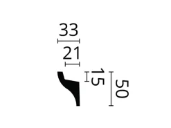 NOEL & MARQUET NMC IL3 WALLSTYL Eckleiste Zierleiste Stuckleiste für Indirekte Beleuchtung 2 m 200 cm x 3,3 cm x 5 cm Grau