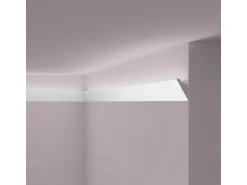 NOEL & MARQUET NMC IL4 WALLSTYL Eckleiste Zierleiste Stuckleiste für Indirekte Beleuchtung 2 m 200 cm x 3,6 cm x 6 cm Grau