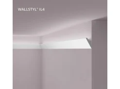 NOEL & MARQUET NMC IL4 WALLSTYL Eckleiste Zierleiste Stuckleiste für Indirekte Beleuchtung 2 m 200 cm x 3,6 cm x 6 cm Grau