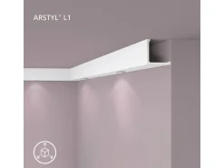 NOEL & MARQUET NMC L1 ARSTYL Abdeckleiste Zierleiste Eckleiste Stuckleiste 2 m 200 cm x 15 cm x 15 cm Weiß