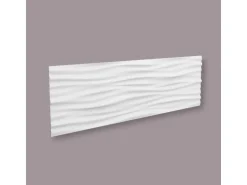 NOEL & MARQUET NMC LIQUID ARSTYL 3D Wandpaneel Wandpaneel Zierelement 113,5 cm x 2,85 cm x 38 cm Weiß