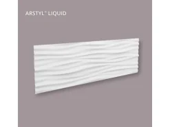 NOEL & MARQUET NMC LIQUID ARSTYL 3D Wandpaneel Wandpaneel Zierelement 113,5 cm x 2,85 cm x 38 cm Weiß
