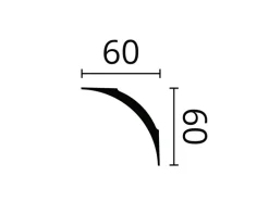 NOEL & MARQUET NMC NE2 Pure NOMASTYL Eckleiste Zierleiste Stuckleiste 2 m 200 cm x 6 cm x 6 cm Weiß