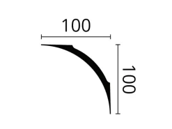 NOEL & MARQUET NMC NE4 Pure NOMASTYL Eckleiste Zierleiste Stuckleiste 2 m 200 cm x 10 cm x 10 cm Weiß