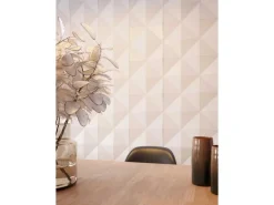 NOEL & MARQUET NMC PYRAMID ARSTYL 3D Wandpaneel Wandpaneel Zierelement 113,5 cm x 1,85 cm x 19 cm Weiß