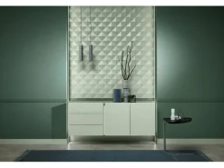 NOEL & MARQUET NMC PYRAMID ARSTYL 3D Wandpaneel Wandpaneel Zierelement 113,5 cm x 1,85 cm x 19 cm Weiß