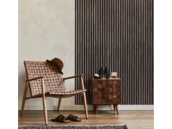 NOEL & MARQUET NMC SELITSTYLE 3D Akustikpanel Lamellenwand Holzoptik Eiche dunkel 240 x 56,5 cm 2400 mm x 565 mm x 19 mm 1,356 m2 Braun