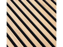 NOEL & MARQUET NMC SELITSTYLE 3D Akustikpanel Lamellenwand Holzoptik Eiche hell 240 x 56,5 cm 2400 mm x 565 mm x 19 mm 1,356 m2 Beige