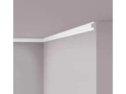 NOEL & MARQUET NMC T4 NOMASTYL Wand- und Friesleiste Zierleiste Eckleiste Stuckleiste 2 m 200 cm x 2 cm x 3 cm Weiß