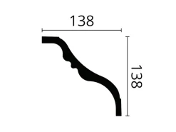 NOEL & MARQUET NMC TI NOMASTYL Eckleiste Zierleiste Stuckleiste 2 m 200 cm x 13,8 cm x 13,8 cm Weiß