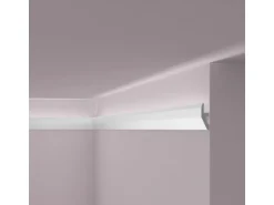 NOEL & MARQUET NMC W1 WALLSTYL Wand- und Friesleiste Eckleiste Indirekte Beleuchtung 2 m 200 cm x 1,8 cm x 5,5 cm Weiß