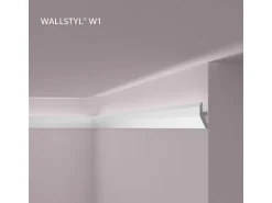 NOEL & MARQUET NMC W1 WALLSTYL Wand- und Friesleiste Eckleiste Indirekte Beleuchtung 2 m 200 cm x 1,8 cm x 5,5 cm Weiß
