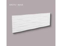 NOEL & MARQUET NMC WAVE ARSTYL 3D Wandpaneel Wandpaneel Zierelement 113,5 cm x 1,85 cm x 38 cm Weiß