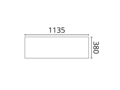 NOEL & MARQUET NMC WAVE ARSTYL 3D Wandpaneel Wandpaneel Zierelement 113,5 cm x 1,85 cm x 38 cm Weiß