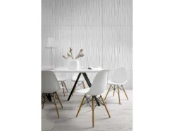 NOEL & MARQUET NMC WAVE ARSTYL 3D Wandpaneel Wandpaneel Zierelement 113,5 cm x 1,85 cm x 38 cm Weiß