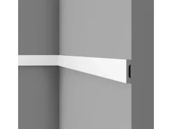 NOEL & MARQUET NMC WD2-2200 WALLSTYL Türumrandung Sockelleiste Wandleiste Friesleiste 2,2 m 220 cm x 1,5 cm x 7 cm Weiß