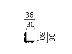 NOEL & MARQUET NMC WE2 WALLSTYL Kantenschutz-Profil Zierleiste Stuckleiste 2 m 200 cm x 3,6 cm x 3,6 cm Weiß