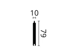 NOEL & MARQUET NMC WG1 WALLSTYL 3D Wandpaneel Wandpaneel Wandleiste 2, 244 cm x 1 cm x 7,9 cm Weiß