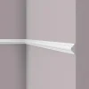 NOEL & MARQUET NMC WL1 WALLSTYL Wand- und Friesleiste Zierleiste Stuckleiste 2 m 200 cm x 1,8 cm x 3,8 cm Weiß
