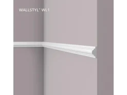 NOEL & MARQUET NMC WL1 WALLSTYL Wand- und Friesleiste Zierleiste Stuckleiste 2 m 200 cm x 1,8 cm x 3,8 cm Weiß