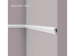 NOEL & MARQUET NMC WL2 WALLSTYL Wand- und Friesleiste Zierleiste Stuckleiste 2 m 200 cm x 2 cm x 4 cm Weiß