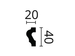 NOEL & MARQUET NMC WL2 WALLSTYL Wand- und Friesleiste Zierleiste Stuckleiste 2 m 200 cm x 2 cm x 4 cm Weiß