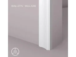 NOEL & MARQUET NMC WL6-2200 WALLSTYL Türumrandung Zierleiste Wandleiste Friesleiste 2,2 m 220 cm x 2,2 cm x 7,5 cm Weiß