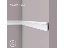 NOEL & MARQUET NMC WL6 WALLSTYL Wand- und Friesleiste Zierleiste Türumrandung 2 m 200 cm x 2,2 cm x 7,5 cm Weiß