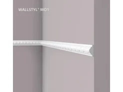 NOEL & MARQUET NMC WO1 WALLSTYL Wand- und Friesleiste Zierleiste Stuckleiste 2 m 200 cm x 1,8 cm x 3,8 cm Weiß