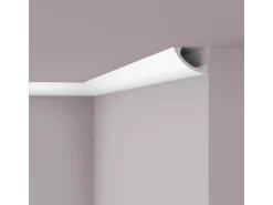 NOEL & MARQUET NMC WT3 WALLSTYL Eckleiste Zierleiste Stuckleiste für Indirekte Beleuchtung 2 m 200 cm x 11 cm x 8 cm Weiß