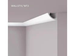 NOEL & MARQUET NMC WT3 WALLSTYL Eckleiste Zierleiste Stuckleiste für Indirekte Beleuchtung 2 m 200 cm x 11 cm x 8 cm Weiß
