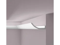 NOEL & MARQUET NMC WT4 WALLSTYL Eckleiste Zierleiste Stuckleiste für Indirekte Beleuchtung 2 m 200 cm x 18 cm x 7 cm Weiß