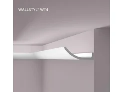NOEL & MARQUET NMC WT4 WALLSTYL Eckleiste Zierleiste Stuckleiste für Indirekte Beleuchtung 2 m 200 cm x 18 cm x 7 cm Weiß