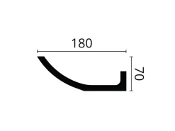 NOEL & MARQUET NMC WT4 WALLSTYL Eckleiste Zierleiste Stuckleiste für Indirekte Beleuchtung 2 m 200 cm x 18 cm x 7 cm Weiß