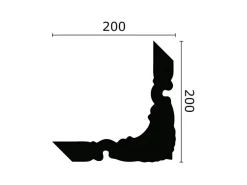 NOEL & MARQUET NMC Z101 ARSTYL Eckelement-Set 4 St. Zierelement 20 cm x 2 cm x 20 cm Weiß