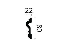 NOEL & MARQUET NMC Z13 ARSTYL Wand- und Friesleiste Zierleiste Stuckleiste 2 m 200 cm x 2,2 cm x 8 cm Weiß